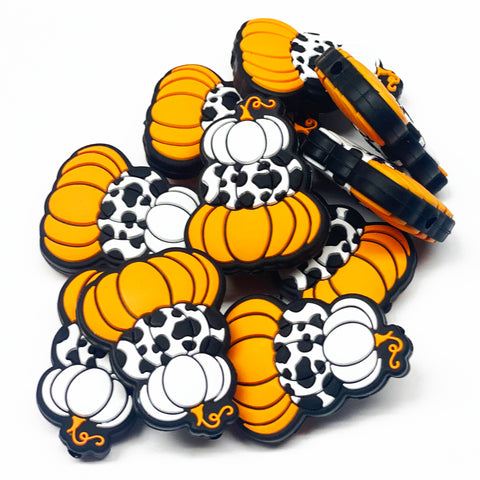 Pumpkin Trio ~ 3 Colors ~ Silicone Focal Bead