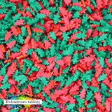 Green Christmas Trees Polymer Clay Slices