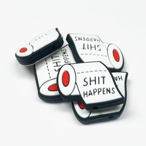 Sh** Happens Silicone Focal Bead