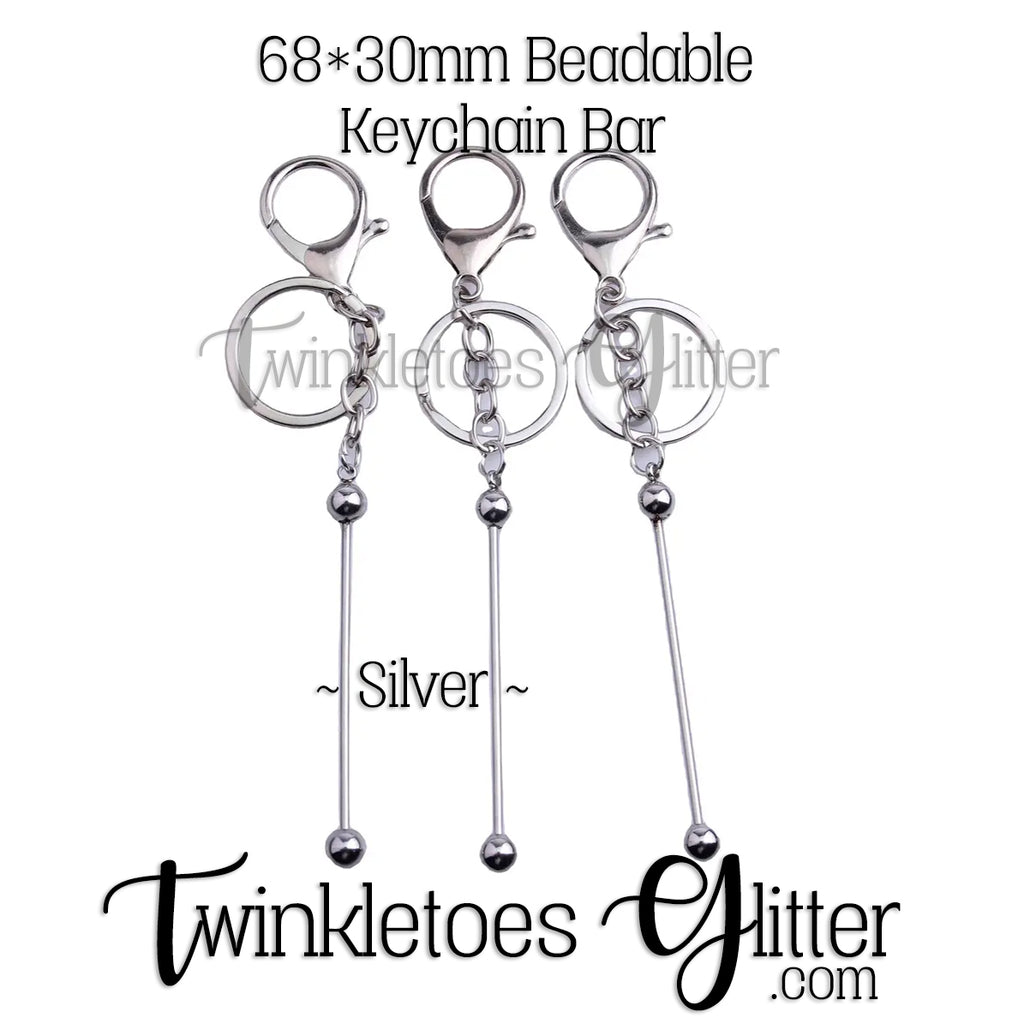 Beadable Keychain Bars ~ 4 Colors – Twinkletoes Glitter and More