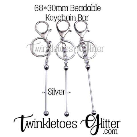 Beadable Keychain Bars ~ 4 Colors – Twinkletoes Glitter and More