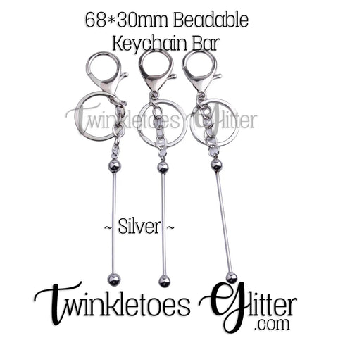 Beadable Keychain Bars ~ 4 Colors
