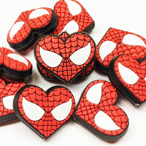 Spiderman Heart Focal Bead