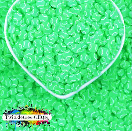 Tennisball Polymer Clay Slices