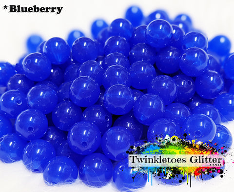 12mm Solid Acrylic Beads ~ Blueberry