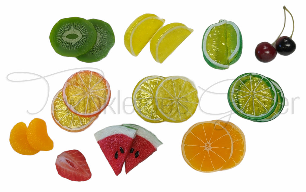 Faux Fruit Slices and Wedges ~ 12 Styles – Twinkletoes Glitter and