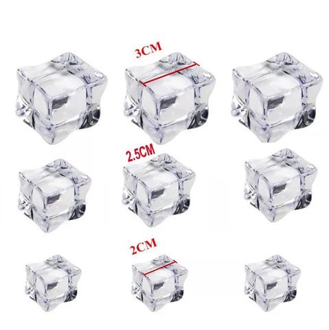 Clear Faux Ice ~ Cubed ~ 3 Sizes