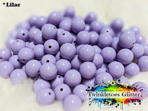 12mm Solid Acrylic Beads ~ Lilac