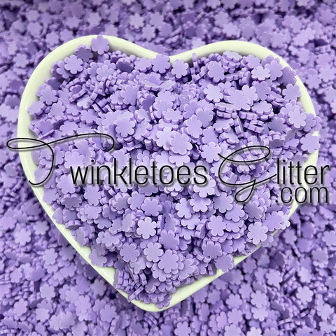 Purple Flower Polymer Clay Slices