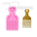 Plain Hair Pick and Comb Silicone Molds - Multiple Sizes and Styles