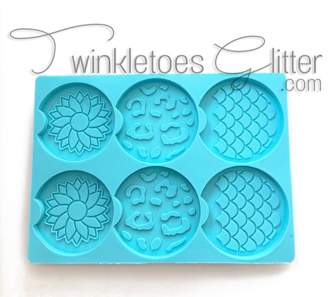 Car Coaster Palette Silicone Mold - 4 Designs