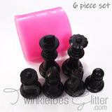 3D Chess Piece Mold Set, 6pcs