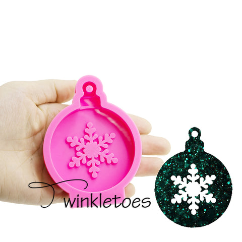 Christmas Ornament with Snowflake Silicone Mold