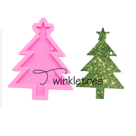 Christmas Tree with Star Silicone Mold