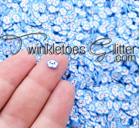 Blue Cloud Polymer Clay Slices