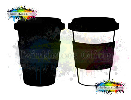 To Go Coffee Cup Acrylic Blanks ~ All Sizes ~ w/Hole