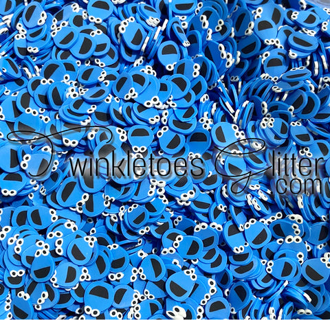Cookie Monster Polymer Clay Slices – Twinkletoes Glitter and More