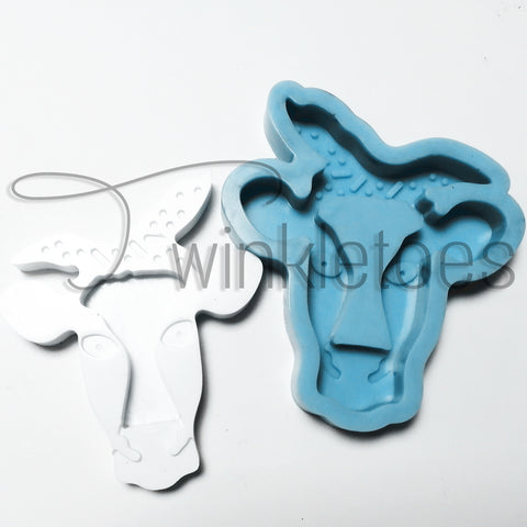 Cow w/Bandana Shaker Silicone Mold