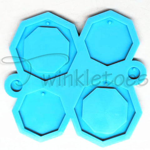 Fancy Circle Earring Palette (BLUE) Silicone Mold