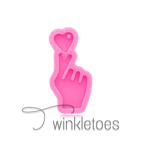 Hand w/Heart in Fingers Silicone Mold