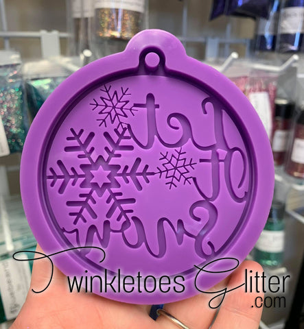 Let it Snow Ornament Silicone Mold