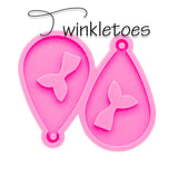 Teardrop Mermaid Tail Earrings Silicone Mold