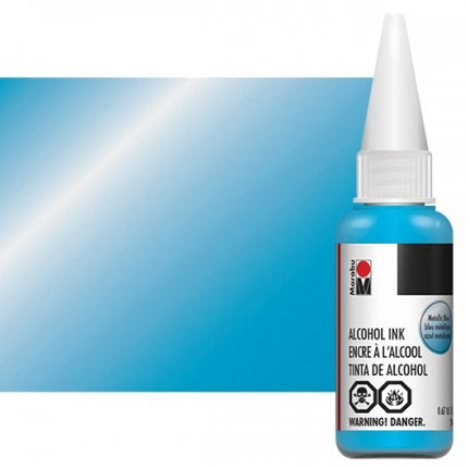 Marabu Alcohol Inks - Metallic Blue - 1/2oz Bottle