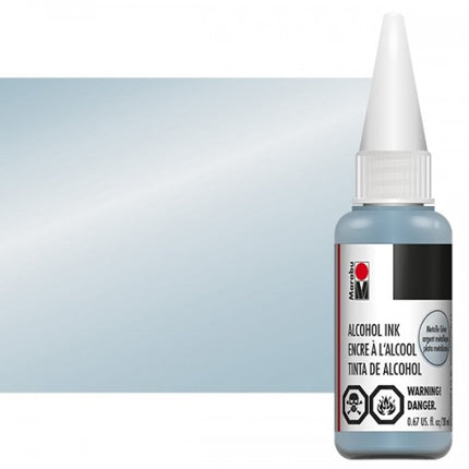Marabu Alcohol Inks - Metallic Silver - 1/2oz Bottle