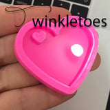 Heart Tag w/Heart Hole Silicone Mold
