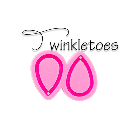 Teardrop Outline Earrings - No Center Silicone Mold