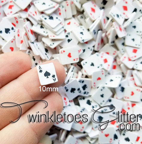 Playing Card Polymer Clay Slices, 2 sizes