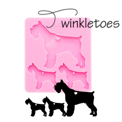Scottish Dog Family Silicone Mold