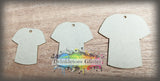 Round Neck T-Shirt Acrylic Blanks ~ All Sizes ~ w/Hole