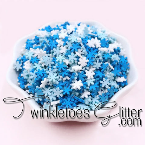 Snowflake Polymer Clay Slices Mix